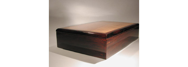 handmade cocobolo and pear wood box for men