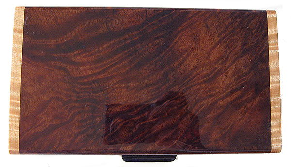 Camphor burl box top - Handmade wood desktop box