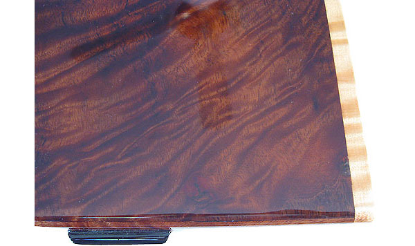 Camphor burl box top close up - Handmade decorative wood box