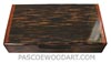 Handmade wood box - Decorative wood desktop box made of black palm with bubinga ends