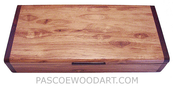 Handmade desktop box - Decorative wood box made of Honduras rosewood, cocobolo
