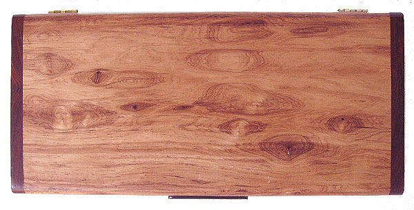 Honduras rosewood box top view - Handmade decorative desktop box