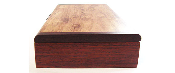 Cocobolo box end - Decorative wood desktop box, pen box