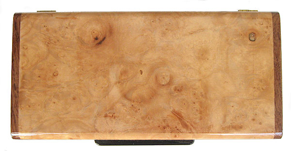 Maple burl box top - Handcrafted wood decorative desktop box