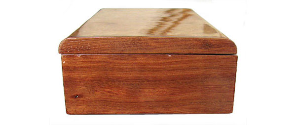 Bubinga box end - Handcrafted decorative wood box