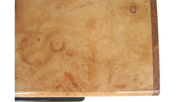 Maple burl box top close up - Handcrafted decorative desktop box