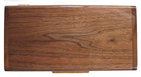 East Eastern walnut box top - Handcrafted decorative desktop box made of Eastern walnut