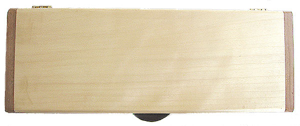 Aspen box top - Handmade slim wood box - Decorative wood desktop box