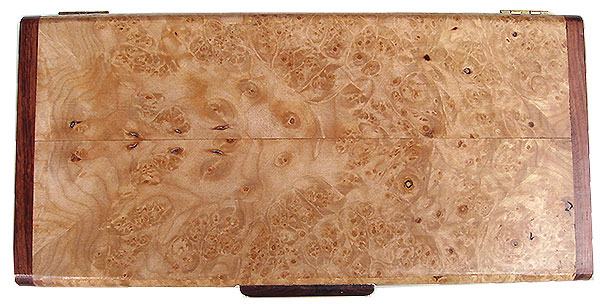 Maple bul box top - Handmade decorative wood desktop box, keepsake box
