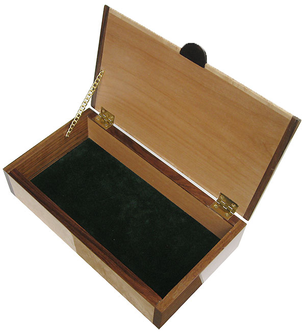 Handmade wood box - open vew