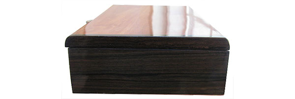 Macassar ebony box end - Handmade slim wood box