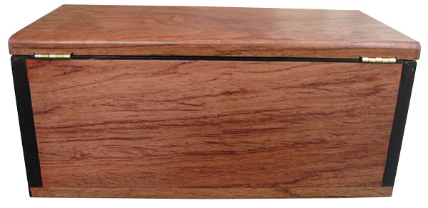 Bubinga box back - Handcrafted wood box with a drawer