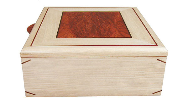 Quarter-sawn bleached ash box side - Handcrafted large wood box - keepsake box