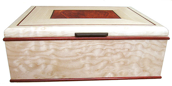 Beached quilted western maple box front - Handmade decorative large keepsake box