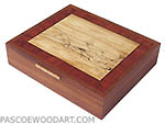 Large keepsake box - handcrafted wood box made of Afromosia, bubinga, spalted maple