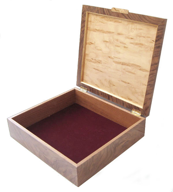 Wood keepsake box open view