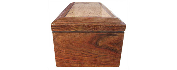 Cribbean rosewood box side - Handcrafted wood box