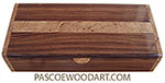 Handcrfted wood box - Keepsake bo made of Honduras rosewood with  maple burl inlayed top and maple burl ends