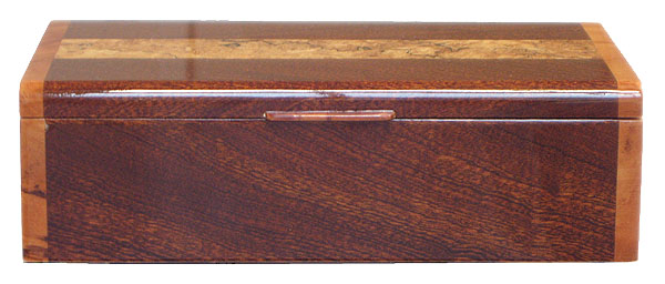 Handmade wood box - sapele box front