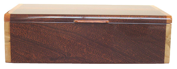Sapele box front view - Handmade decorative keepsake box