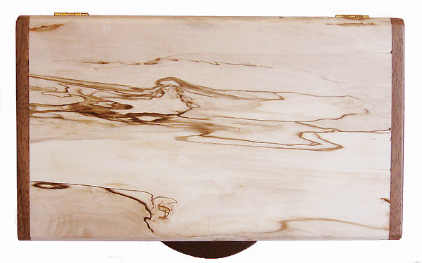 Bleached spalted maple box top - Handmade decorative keepsake box