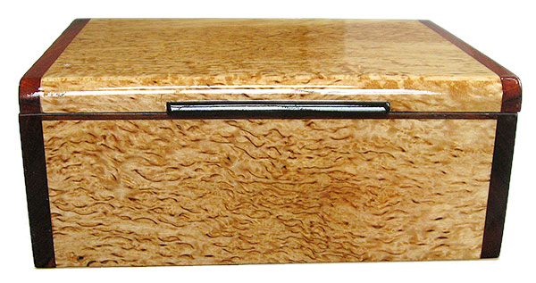 Masur birch box front - Handcrafted decorative wood keepsake box