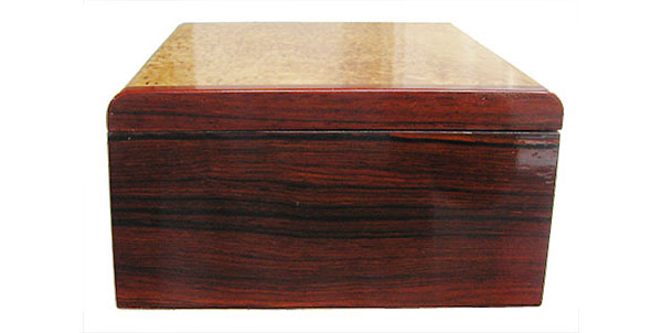 Cocobolo box end - Handcrafted wood box