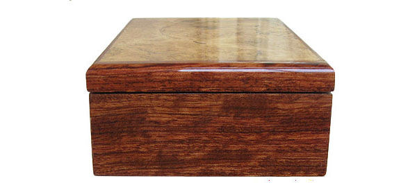 Bubinga box end - Handmade decorative wood box