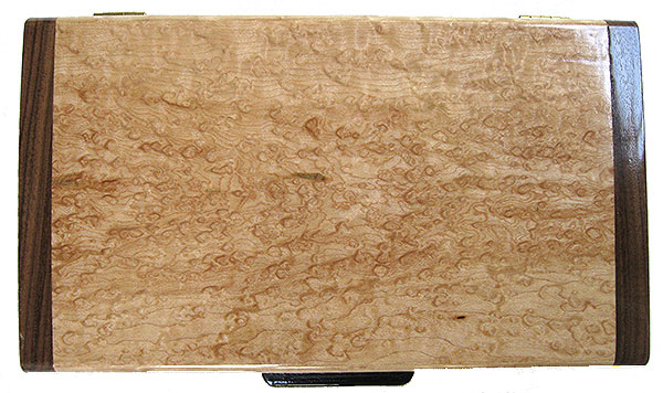Bird's eye maple box top - Handmade decorative wood keepsake box