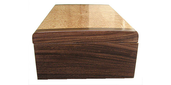 Santos rosewood box end - Handmade decorative wood keepsake box