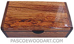 Handmade wood box - Decorative wood keepsake box made of Honduras rosewood with Santos rosewood ends