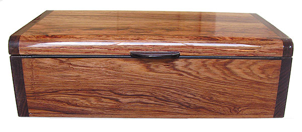 Honduras rosewood box front - Handmade wood decorative keepsake box