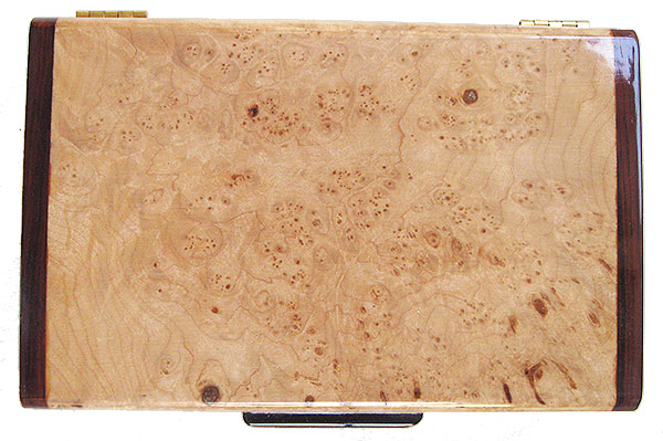 Maple burl box top - Handmade decorative wood keepsake box 