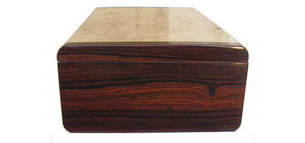 Cocobolo box end - Handmade decorative wood box