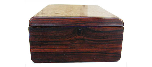 Cocobolo box end - Handmade decorative wood box