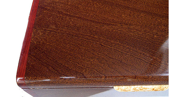 Sapele box top close up - Handmade wood box, decorative keepsake box