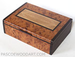 Amboyna burl box with ebony trim and ends - Decorative keepsake box