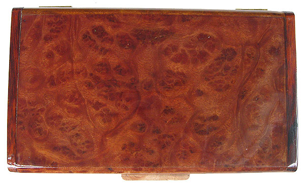 Camphor burl box top - Handmade wood decorative keepsake box