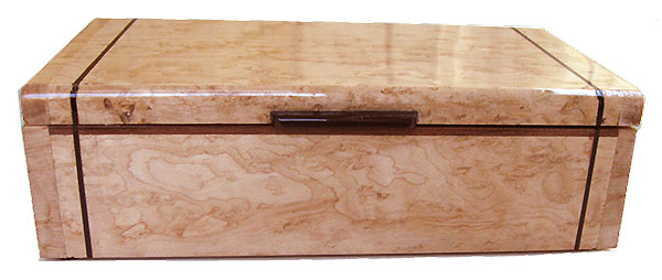 Birds eye maple box front - Handmade wood decorative keepsake box