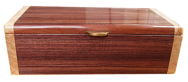 Brazilian kingwood box front - Handmade wood decorative keepsake box