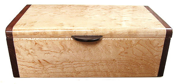 Birds eye maple box front - Handmade wood dcorative keepsake box