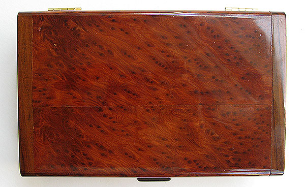 Redwood burl box top - Handmade wood decorative keepsake box 