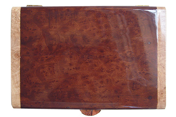 Camphor burl box top - Handmade wood decorative keepsake box