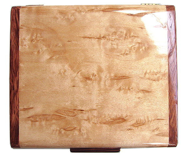 Karelian birch box top - Handmade wood decorative keepsake box