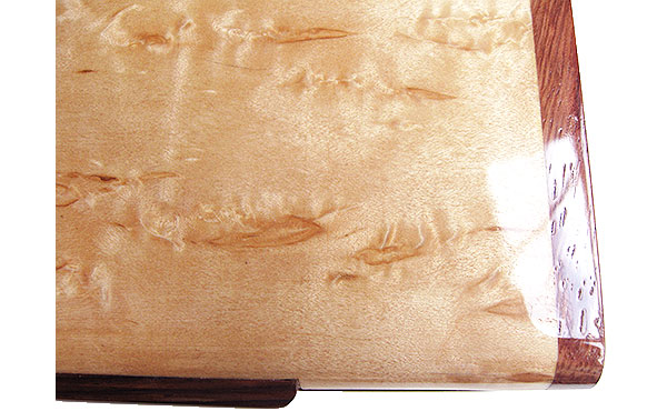 Karelian birch box top close up - Handmade wood box