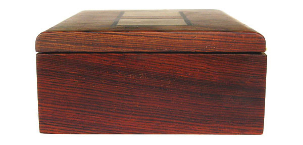 Cocobolo side view - Decorative handmade wood keepsake box