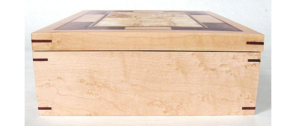 Bird's eye maple box side - Handmade decorative keepsake box