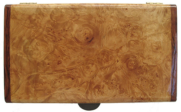 Maple burl box top - Handmade wood box - decorative keepsake box