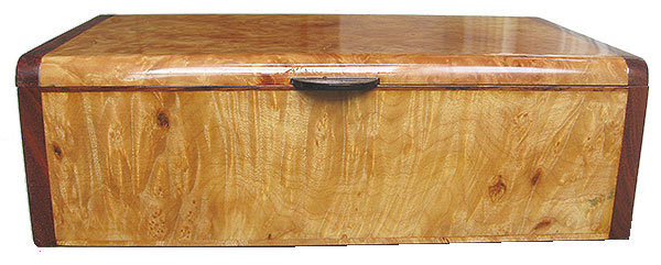 Maple burl box front - Handmade wood box - decorative keepsake box