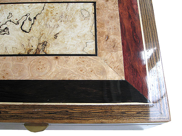 Handcrafted wood box mosaic top - Decorative wood keepsake box